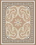 Chic Vintage Swirl Bloom Ornament Rug
