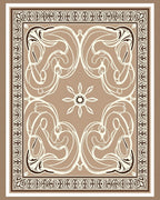 Chic Vintage Swirl Bloom Ornament Rug