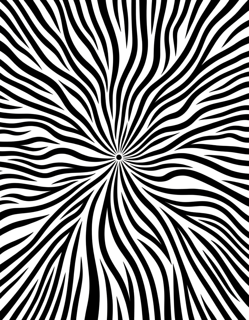 Abstract Radial Stripe Pattern Rug