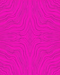 Bright Pink Abstract Contour Pattern Rug
