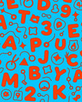 Fun Alphabet Number Playful Pattern Rug