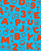Fun Alphabet Number Playful Pattern Rug