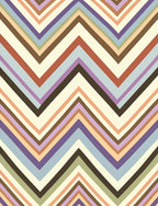 Muted Color Chevron Stripe Pattern Rug