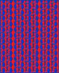Red Blue Bold Geometric Pattern Rug