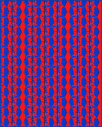 Red Blue Bold Geometric Pattern Rug