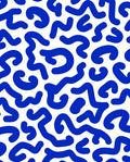 Bold Blue Swirl Abstract Pattern Rug
