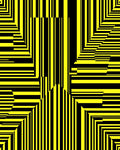 Bold Yellow Black Geometric Design Rug