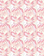 Elegant Pink Floral Pattern Design Rug
