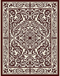 Intricate Floral Swirl Pattern Rug