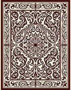 Intricate Floral Swirl Pattern Rug