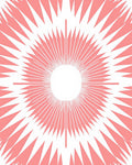 Radiating Sunburst Pattern Scarlet Rug