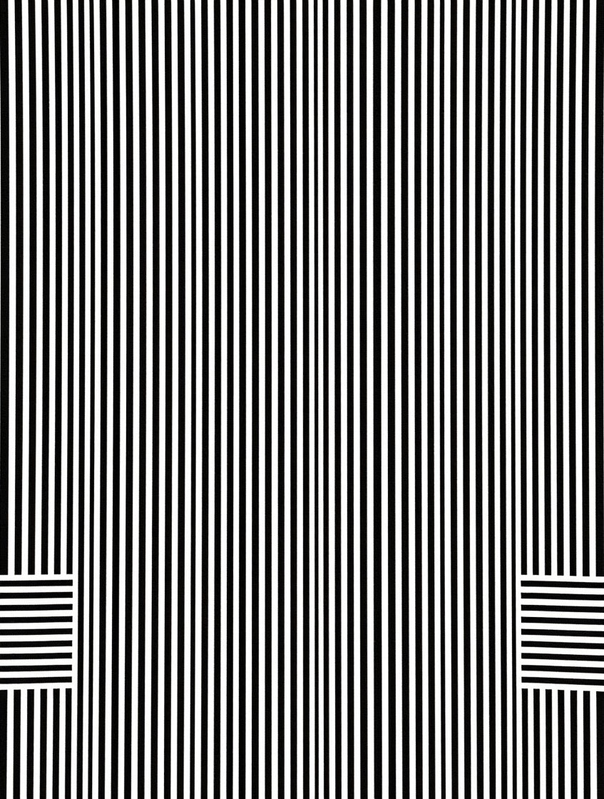 Bold Monochrome Stripe Pattern Rug