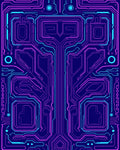 Digital Circuit Board Pattern Rug