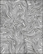 Abstract Contour Line Organic Pattern Rug