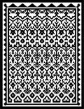 Intricate Tribal Geometric Black And White Rug