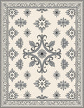 Ornate Floral Scroll Pattern Rug