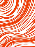 Dynamic Orange Swirl Pattern Rug