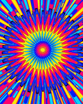 Vibrant Starburst Geometric Abstract Design Rug
