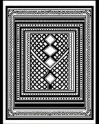 Bold Geometric Diamond Stripe Pattern Rug