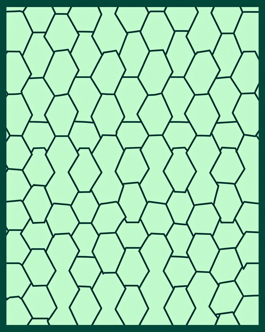 Hexagon Pattern With Slight Irregularity Rug