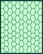 Hexagon Pattern With Slight Irregularity Rug