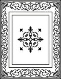 Ornate Scroll and Fleur-de-lis Medallion Rug