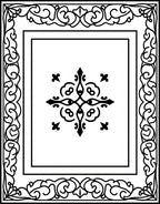 Ornate Scroll and Fleur-de-lis Medallion Rug