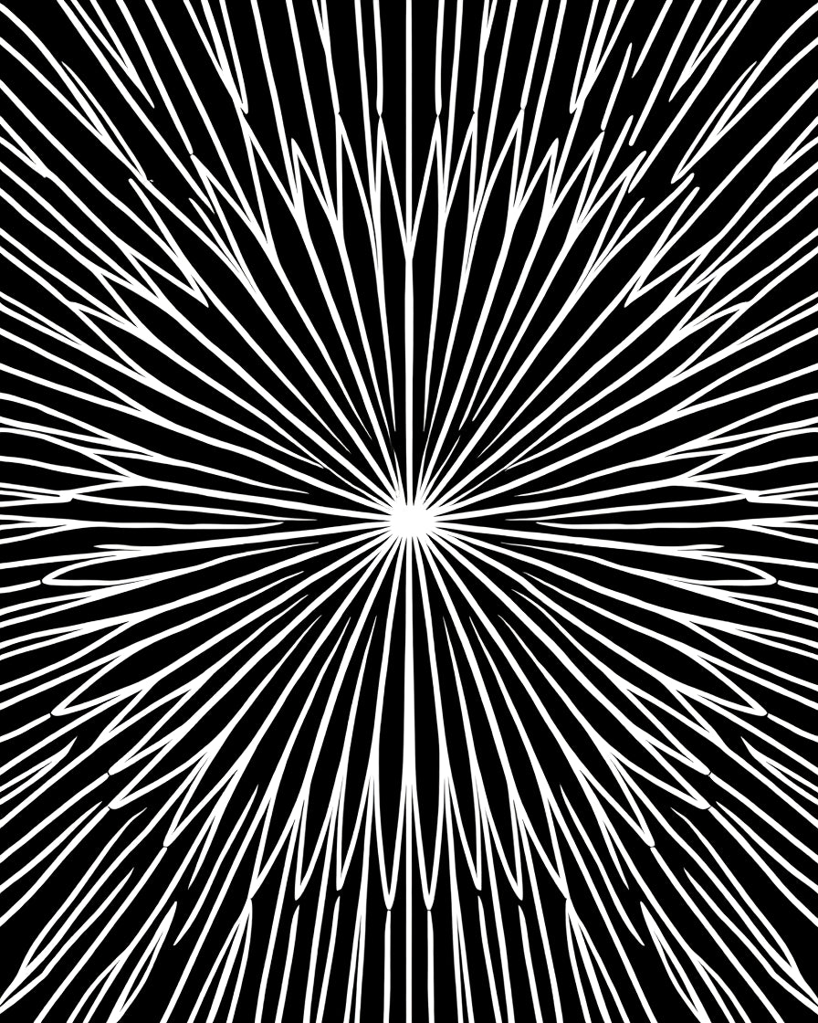 Radial Starburst Pattern Rug