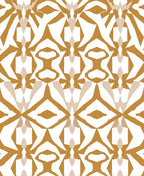 Amber Gold Abstract Geometric Pattern Rug