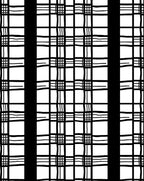 Bold Black White Plaid Design Rug