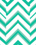 Modern Teal Chevron Pattern Rug