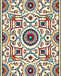 Colorful Floral Mandala Pattern Rug