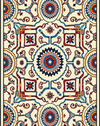 Colorful Floral Mandala Pattern Rug