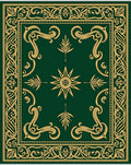 Emerald Green Golden Celtic Knot Rug