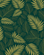 Green Leaf Pattern Vines Rug