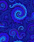 Abstract Swirls Botanical Pattern Design Rug