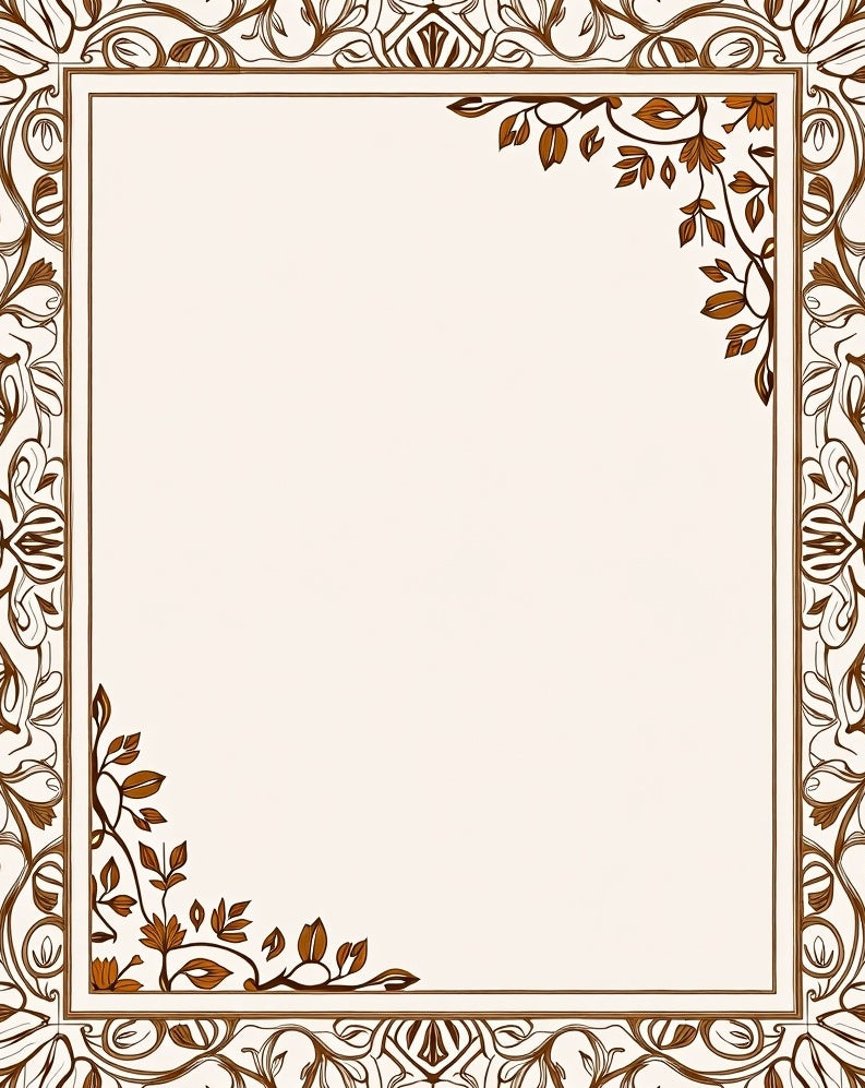 Elegant Floral Branch Scrollwork Design Rug