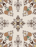 Artistic Scrollwork Floral Pattern Rug