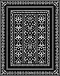 Intricate Floral Border With Geometric Accents Rug