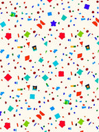 Colorful Confetti Shape Pattern Rug