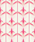 Art Deco Inspired Pink Geometric Pattern Rug