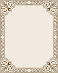 Ornate Floral Scrollwork Frame Design Rug