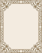 Ornate Floral Scrollwork Frame Design Rug