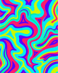Vibrant Swirls Stripes Abstract Pattern Rug