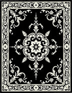 Classic Floral And Vine Scroll Design Rug