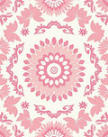 Pink Floral Medallion Pattern Rug