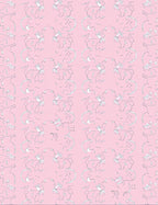 Playful Pink Line Art Animals Rug