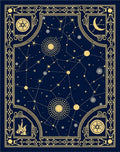 Celestial Gold Constellation Night Rug