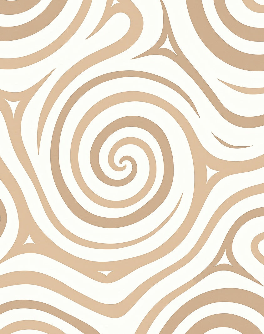 Golden Swirl Abstract Pattern Rug