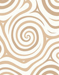 Golden Swirl Abstract Pattern Rug